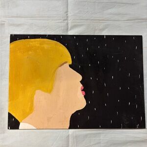 Modern Art Portrait with Black and Yellow Tones BTS Epiphany Inspired